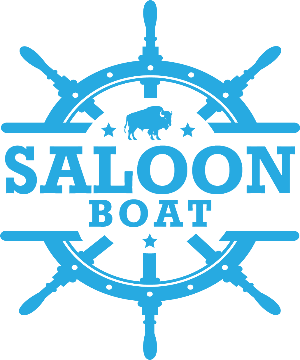 saloon buffalo logo blue